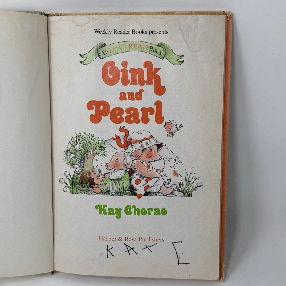 Oink and Pearl Kay Chorao‎ 1981 I Can Read Book Harper & Row